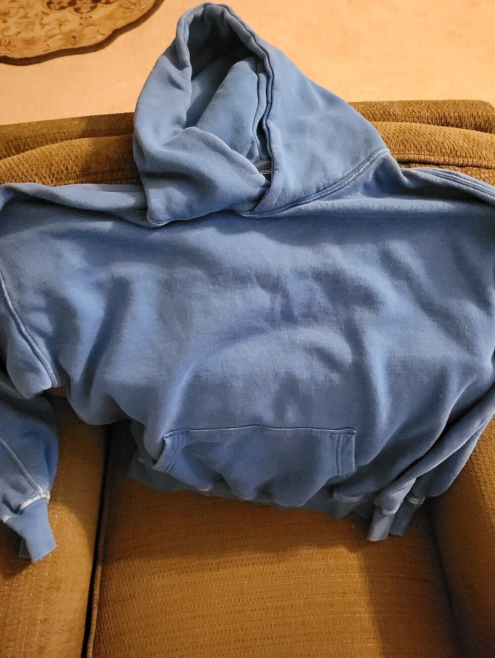 Abercrombie and Fitch Classic Solid Blue Pullover Hoodie